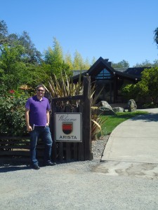 George outside of Arista Winery