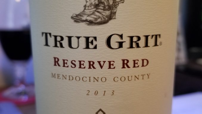 Image of a bottle of 2013 Parducci True Grit Reserve Red