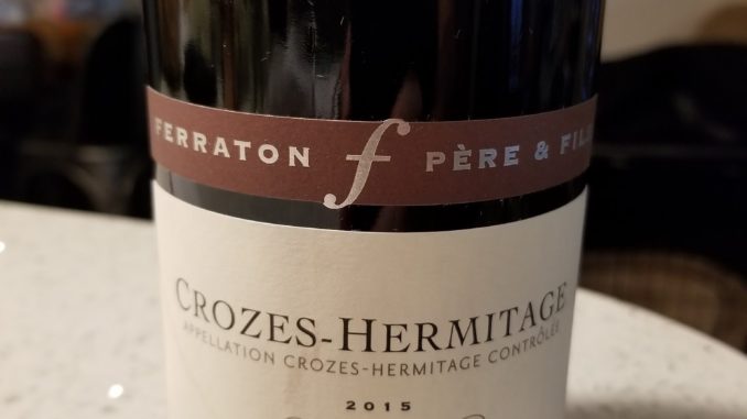 Image of a bottle of 2015 Ferraton Pere & Fils La Matiniere