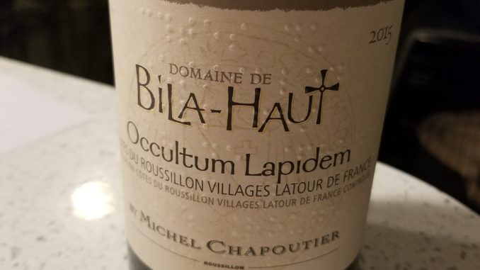 Image of a bottle of 2015 Bila-Haut Occultum Lapidem Red