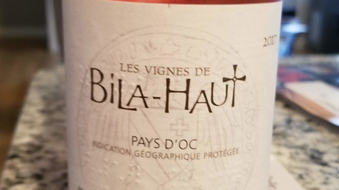 Image of a bottle of 2017 Michel Chapoutier Bila-Haut Rose'