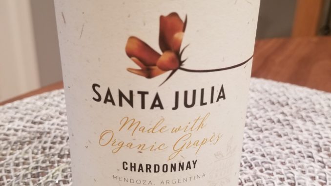 Image of a bottle of 2018 Santa Julia Organic Chardonnay