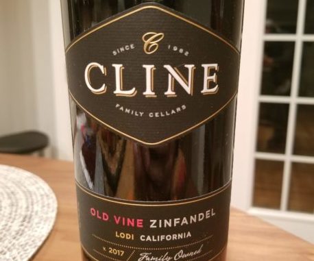 Image of a bottle of 2017 Cline Old Vine Zinfandel