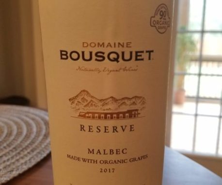 Image of a bottle of 2017 Domaine Bousquet Reserve Malbec