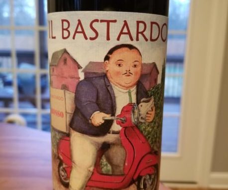 Image of a bottle of 2017 Il Bastardo Sangiovese