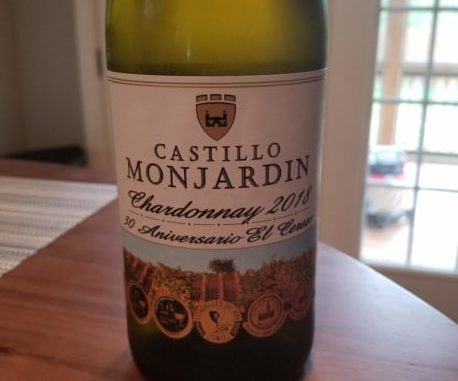 Image of a bottle of 2018 Castillo Monjardin "El Cerezo" Chardonnay