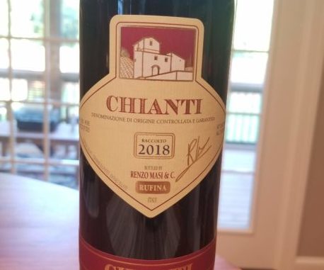 Image of a bottle of 2018 Renzo Masi Chianti