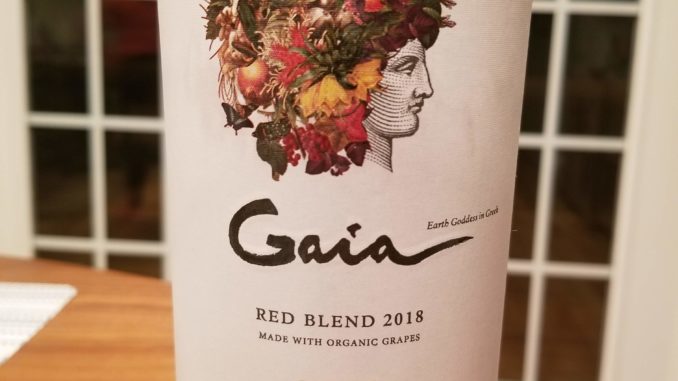 Image of a bottle of 2018 Domaine Bousquet Gaia Red Blend