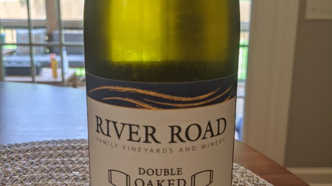 Image of a bottle of 2019 River Road Double Oaked Chardonnay