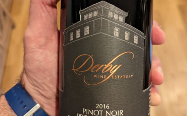 Image of a bottle of 2016 Derby Wine Estates Derbyshire Vineyard Pinot Noir